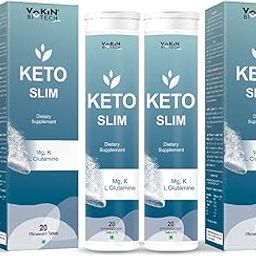 Vokin Biotech Keto Slim Tablets For Weight Loss Dietary Supplement Effervescent Water Soluble (20 Tablets) Pack Of 2-28