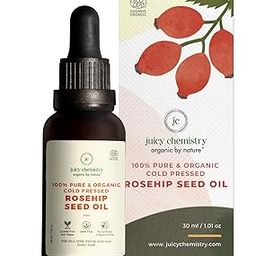 Juicy Chemistry Organic Rosehip Oil for Skin, Face & Hair 30 ml | Cold Pressed & Therapeutic Grade Carrier Oil for Face Massage, Makeup Prep, Scars, Cuticles, Stretch Marks, Fine Lines & Wrinkles-image-98
