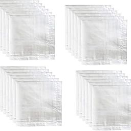 100% Cotton Premium Collection Handkerchiefs Hanky For Men White Striped XXL King Size Perfect for Gift-image-65