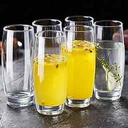 WRINGO 300 ML Water Glasses Transparent Long Glass Lead-Free Crystal Tumblers for Water, Juice, Beer, Cocktail and Mixed Drinks Glass Set of (6) for Kitchen,Party, Gift Use (WR-06)-image-15