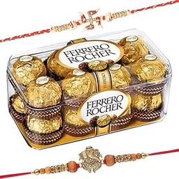 Rocher T-16, 200g Chocolates with Set of 2 Rakhi Gift (Imported)-image-108