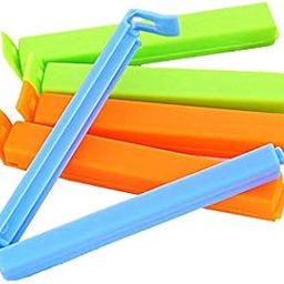 InddusHome® - 12Pc 3" Size BPA Free Plastic Food Snack Bag Pouch Clip Keeping Food Home Kitchen Camping (Multi Color)-picture-15