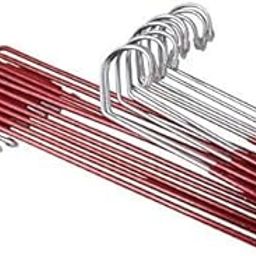 Skyrich [10-Pack] Saree Hanger With Lockable Technology - Premium Non-Slip Stainless Steel for Sarees, Pants, Trouser, Velvet, Scarfs & Other Clothes - Wardrobe Organizer-image-32