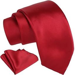 Tie for Men – Plaid Silk Neck Ties Set with Cufflinks Flower Pin, Pocket Square & Black Gift Box, Combo Necktie Sets for Office Wear, Formal Suits & Weddings (0, AXSOLID_PN1)-image-39