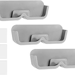 AUGEN Glasses Rack, Pack of 3 Glasses Holder Wall Glasses Storage 172 mm x 53 mm x 32 mm Organiser Wall Mounted for Hanging Glasses Sunglasses-image-38