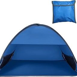 YFFSFDC Sun Shade Tent, Mini, Portable, 27.6 x 19.7 x 17.7 inches (70 x 50 x 45 cm), Comfortable Sleep, Cold Protection, Light Blocking, Face and Head Shade, Protective Tent, Eye Fatigue, Sleep Protection, Water Resistant, One-Touch, UV Protection, Sunbathing, Camping, Beach, Individuals, UV Protection, Pets, Ultra Lightweight, 3 Second Installation, Storage Carry Bag Included, Breathable, Outdoor, Indoor, No Pressure, Blue-image-57