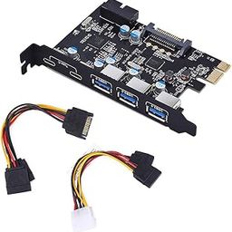 YEELIYA PCI-E to Type C (2),Type A (3) USB 3.0 5-Port PCI Express Expansion Card +Expanding 2 USB 3.0 Ports with Internal 19-Pin Connector for Window 7/8/10/XP/Vista-20