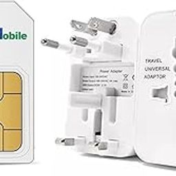 LycaMobile USA SIM Card Unlimited Calling & 3GB Data* with Free Universal Travel Adapter ONLY for USA-6