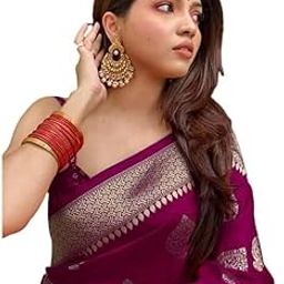 Women's Jacquard Banarasi Kanjivaram Saree-image-9
