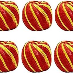 SELTOS® Cotton Pooja Kalawa/Moli/Mauli/kalava/Nada chhadi/Thread Roll/Sacred Thread Shudh Dhaga ((Red Yellow Cotton Ball, Set of 6)-image-34