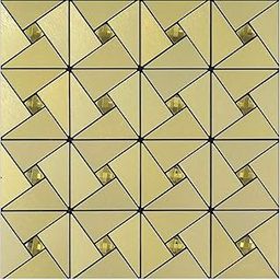 JRM Peelable Backsplash Metal Mosaic Tiles Kitchen, Home, Wall Decor with Aluminum Panels (10, Golden)-image-28