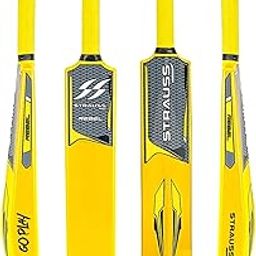 Strauss Rebel Cricket Bat | Full Size | Dimensions: 34 X 4.5 inch | Heavy Duty Hard Plastic Cricket Bat | Tennis & Synthetic Ball Cricket Bat | Tennis Cricket Bat,(Golden Yellow)-image-99