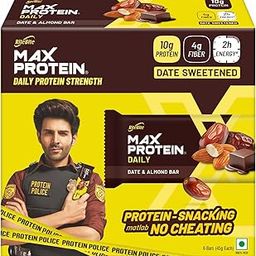 RiteBite Max Protein Daily Date & Almond Protein Bar With 10G Protein,4G Fiber|Naturally Sweetened With Dates,No Added Sugar,Healthy Protein Snack Bar,4 (Pack Of 6),45 Gram-18