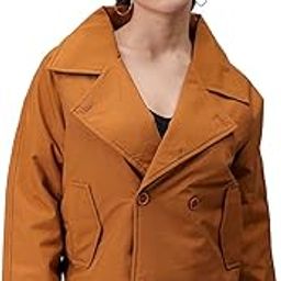 by The Indian Garage Co Women Straight Fit Solid Trench Coat-image-11