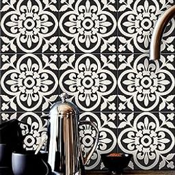 Khushi Decor Moroccan Tile Stickers for Kitchen Backsplash Bathroom Floor Wood Glass Stick Home Decor Furniture (Desgin 16, 4x4 Inch, Pack of 36 Pic)-image-24