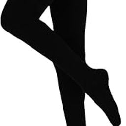 Women Thigh High Socks Extra Long Cotton Knit Warm Thick Tall Long Boot Stockings Leg Warmers (Free Size,1 Pair) (Black)-image-24