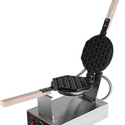 ANDREW JAMES Stainless Steel Non Stick Bubble Waffle Baker, Silver - 1 Year Warranty(TEFLON COATING ISN'T COVERED) + Free Waffle Making Accessories (Silicone Tong, Spatula, Brush, Batter)-picture-15