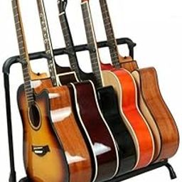 TechnoBuyers Guitar Rack Stand 5 Holder Foldable Universal Classical Acoustic, Electric, Bass-15