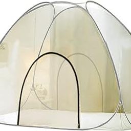 AmazingHind Mosquito Net for Bed King Size. Foldable Mosquito Net for Double Bed with 40 Gsm Heavy Net. Mosquito Net for Bed with Base Cloth Size: King Size Double Bed, Assorted Color-15