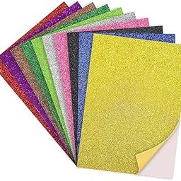 Freedy A4 Glitter Foam Sheet Sparkles (self Adhesive) 2 mm Thick 10 Different Color, for Art & Craft-E-5