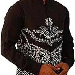 Men's Embroidered Silk Blend Nehru Jacket-image-6