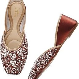 Women Jutti | Designer Stone-Embellished Punjabi Mojari for Women Weddings & Festivals Occasions-image-71