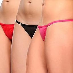 Women's Satin Thongs (Pack of 3) (B07B2KMP7K-Multicolored-Free Size)-picture-38
