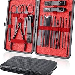 MAYCREATE® Manicure Set for Women, Men Stainless Steel Professional Pedicure Kit, Nail Clipper for Manicure Kit & Eyebrow Grooming Kit Nail Care Tool Kit with Storage Case Manicure Kit Travel - 18 Pcs-45