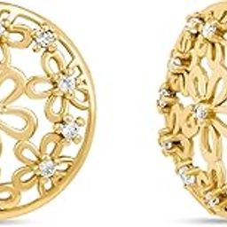 Women's 92.5 Sterling Silver 24k Gold Plated Earrings With Certificate of Authenticity and 925 Stamp Gift for Women & Girls |6 Month Warranty-1
