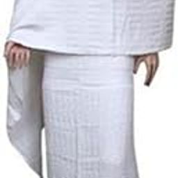 Weinbux Ihram Ehram Ahram for Men 100% Cotton Fabric in Prayer of Hajj and Umrah 2pcs Set (top and Bottom)-image-42