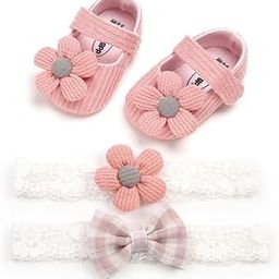 Baby Booties & 2 Headbands Set - Pink - 6-12 Months-image-12