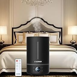 X-XONIER® Ultrasonic Cool Mist Humidifier, 7 Liters, Auto Sensor, Touch Panel Remote Control Mist 360°, Auto Shut Off & Start Aroma Diffuser, Sleep Mode, Top Filling Elegand Black-picture-26