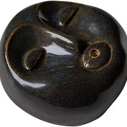 THE STYLE SUTRA Incense Holder Face Shape Incense Burner Resin Ornament for Yoga Studio Cute Black-image-64