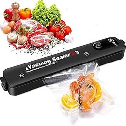 Automatic Vacuum Sealer Machine for Food Storage, Home Packing System with Release Valve, Black-image-99