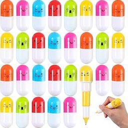 SNAPTRON Return Gifts For Kids-24Pcs Mini Pens Birthday Return Gifts for Kids| Capsule Shaped Ball Pen Return Gifts For Kids Age 4 5 6 7 8 | Stationery items Pocket Pen| Best Gift Items for kids-picture-5
