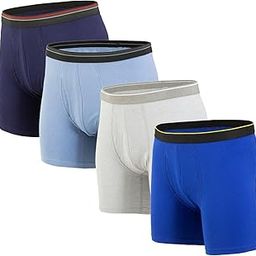 Men's Boxer Briefs - Soft Cotton Underwear for Men, Comfortable Men’s Briefs, Breathable Boxers (4-Pack)-image-103