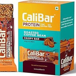 CaliBar 10Gm Protein Bar - Roasted Coffee Bean Crispy Bar With Real Coffee, No Added Sugar, Gluten-Free, 4G Fiber, No Preservatives, Delicious Taste & 100% Veg. (6 Bars)-picture-19