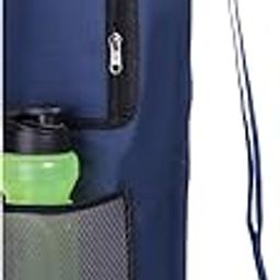 PHILLIN Yoga Mat Cover Bag with Adjustable Shoulder Strap Waterproof Yoga Mats Carry Bags fit for 4mm to 8 mm Yoga Mat for Women and Men Zipper Mats Bag's for Meditation Mat (Blue-Grey)-image-10
