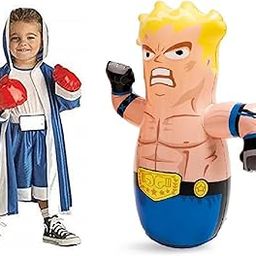 NELSTRAB:- Bob Punching Bag for Kids - 3D Inflatable PVC Children Kids Boys Girls Hit Me Punching Bob Bag Toy for Outdoor & Indoor Playing(Multi Color)(1 PIS)-image-116