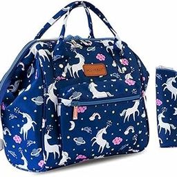 Motherly Mini Diaper Bag for Mothers for Travel, Small Maternity Handbag for Newborn Baby,Mothers Travelling Bag,Multiple Pockets Water Resistant Baby Bag,Hospital Bag for Moms (Unicorn Blue)-30
