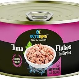 Octoking Canned Tuna Flakes in Water with Salt 185g (Pack of 12)-image-24