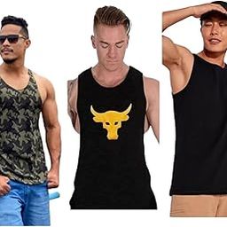 Backbone1 Combo 3 Pcs Polyester Synthetic Stringer Vest for Men, Gym Vest, Sleeveless Vests_247-image-15