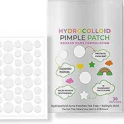 Skin Tag Acne Patch Dots Invisible Hydrocolloid Pimple Tag Remover for Face All Skin Type,Enriched with 2% Salicylic Acid, Tea Tree Oil, Skin Care Soft Cover removable Sticker pimple patch, 2 Sizes-image-38