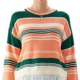 TSS Originals: Panama Stripes Women Oversized Sweaters-image-22