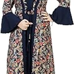 Gown for Women|Long Dress with Koti Jacket|Floral Printed Maxi Dresses|Long Frock with Shrug|One Piece Outfit-image-2