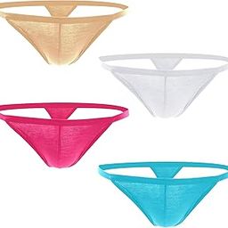 0014 Men's G-String Thong Thongs Sexy Low Mid High Thongs Sexy Underwear Thongs for Men (Pack of 4)-image-49