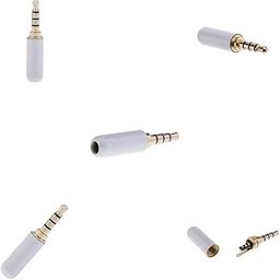 bnf® 5X 3.5mm 1/8" TRRS 4 Pole Male Plug A/V Solder Connector White-picture-29
