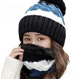 Women's Fur Cap (Pink_Knitted Cap_Black_Free Size).-image-75