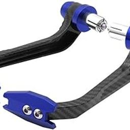 TRP TRADERS 7/8" 22mm Universal Motorcycle Motorbike Aluminum Alloy Brake Clutch Lever Hand Guard Protector Grip Adjustable (Blue Carbon)-3