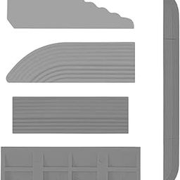 VMS INDIA Set of 5 Household Threshold Bars Step Ramp for Robot Vacuum Cleaner Gray-70